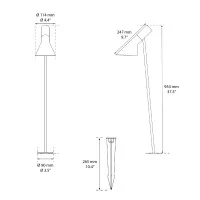Louis Poulsen AJ Garden outdoor led bollard Louis Poulsen AJ Garden outdoor led bollard
