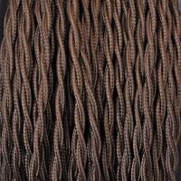 Cavo Elettrico 2X o 3X 5 metri Treccia in Tessuto Colore Marrone
