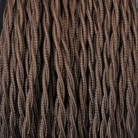Cavo Elettrico 2X o 3X 5 metri Treccia in Tessuto Colore Marrone
