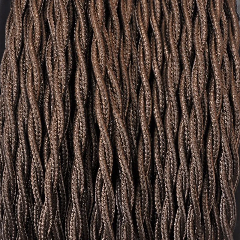Electrical Twisted Cable 2X o 3X 5 meters in Fabric Brown Electrical Twisted Cable 2X o 3X 5 meters in Fabric Brown
