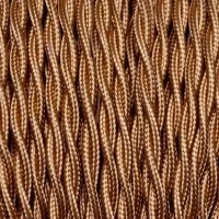 Cavo Elettrico 2X o 3X 5 metri Treccia in Tessuto Colore Bronzo