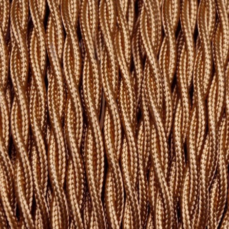 Electrical Twisted Cable 2X o 3X 5 meters in Fabric Bronze