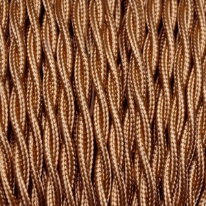 Electrical Twisted Cable 2X o 3X 5 meters in Fabric Bronze