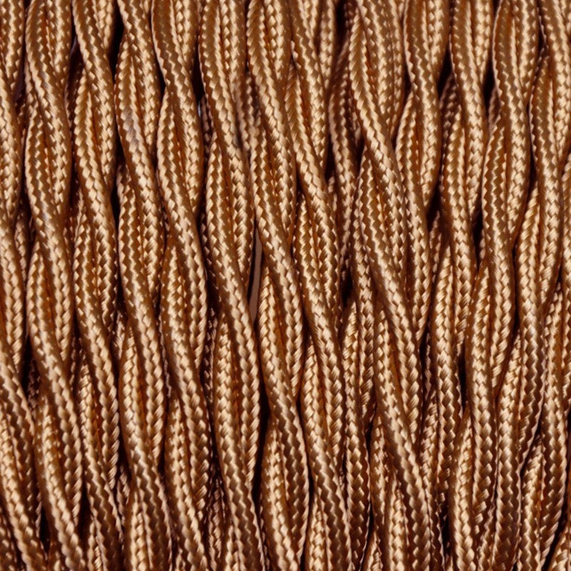 Electrical Twisted Cable 2X o 3X 5 meters in Fabric Bronze