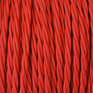 Electrical Twisted Cable 2X o 3X 5 meters in Fabric Red