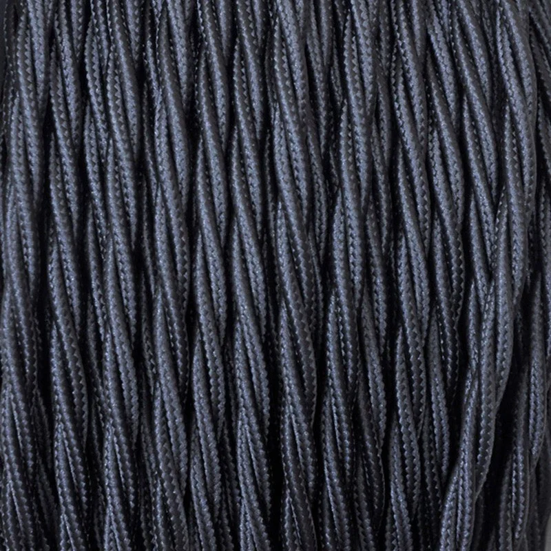 Electrical Twisted Cable 2X o 3X 5 meters in Fabric Black Electrical Twisted Cable 2X o 3X 5 meters in Fabric Black