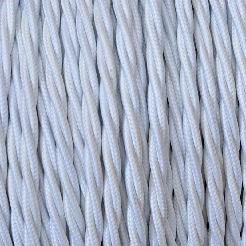 Electrical Twisted Cable 2X o 3X 5 meters in Fabric White Electrical Twisted Cable 2X o 3X 5 meters in Fabric White