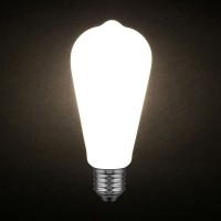 LED bulb PORCELAIN Vintage ST64 Filament CONE E27 6W 2700K