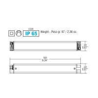 TCI SLIM/U 15W 350mA DC Alimentatore Elettronico stagno IP65