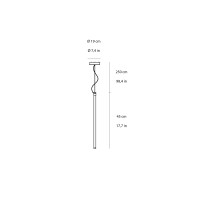 Fontana Arte Oort lampada da sospensione led verticale
