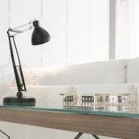 Fontana Arte Naska Small metal Table Lamp