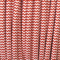 Electrical Round Cable 2X o 3X 5 meters in Fabric Red and White