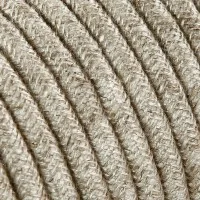 Cavo Elettrico 2X o 3X 5 metri Tondo in Tessuto Colore Tela