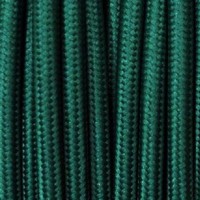 Cavo Elettrico 2X o 3X 5 metri tondo in Tessuto Colore Verde