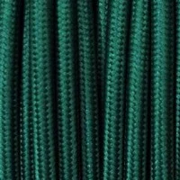 Cavo Elettrico 2X o 3X 5 metri tondo in Tessuto Colore Verde