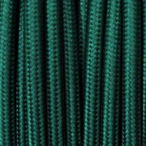 Cavo Elettrico 2X o 3X 5 metri tondo in Tessuto Colore Verde