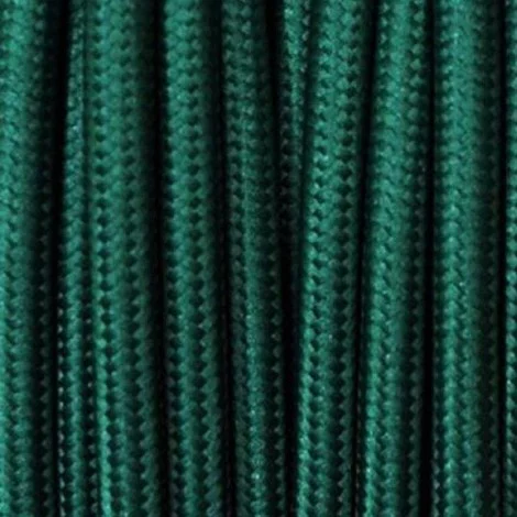 Cavo Elettrico 2X o 3X 5 metri tondo in Tessuto Colore Verde