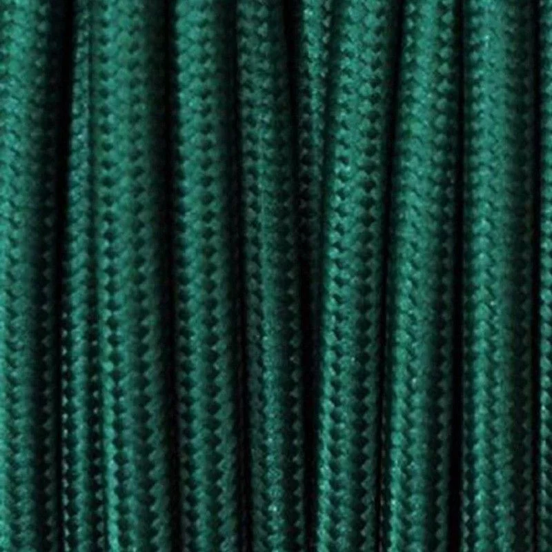 Cavo Elettrico 2X o 3X 5 metri tondo in Tessuto Colore Verde