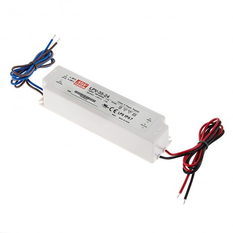 Meanwell Alimentatore LPV-35-24 35W 24V 1.5A IP67 per LED