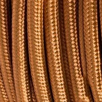 Electrical Round Cable 2X o 3X 5 meters in Fabric Bronze
