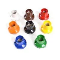 E27 Vintage Lampholder Porcelain Straight Base Black 0071 Wall