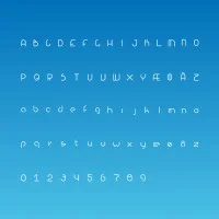 Artemide Alphabet of Light lowercase letters