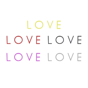 Driade lettering for Love cabinet