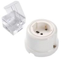Universal Wall Vintage Socket Vintage Porcelain Brown