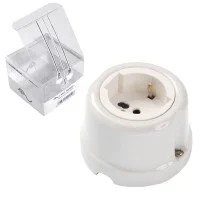Universal Wall Vintage Socket Vintage Porcelain Brown