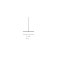 Luceplan base and rod for Zile table