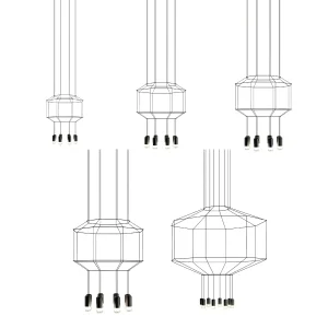 Vibia Wireflow lampada a sospensione ottagonale