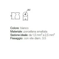 Isolatore Milano in Ceramica Rosso 22 x 16 mm con vite e Isolatore Milano in Ceramica Rosso 22 x 16 mm con vite e