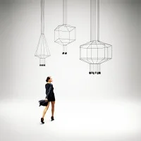 Vibia Wireflow lampada a sospensione quadrata