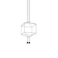 Vibia Wireflow lampada a sospensione quadrata