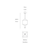 Vibia Wireflow lampada a sospensione quadrata