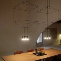 Vibia Wireflow lampada a sospensione quadrata