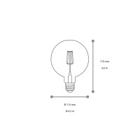 Lampadina vintage pearl ambra E27 LED 4W
