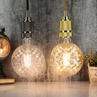 Lampadina vintage pearl ambra E27 LED 4W
