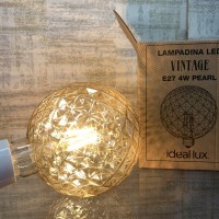 Lampadina vintage pearl ambra E27 LED 4W