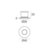 iLed NITUM 1 Round Recessed Downlight Round LED 1W 3000K 145lm