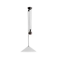 Artemide Aggregato Saliscendi suspension large white cone