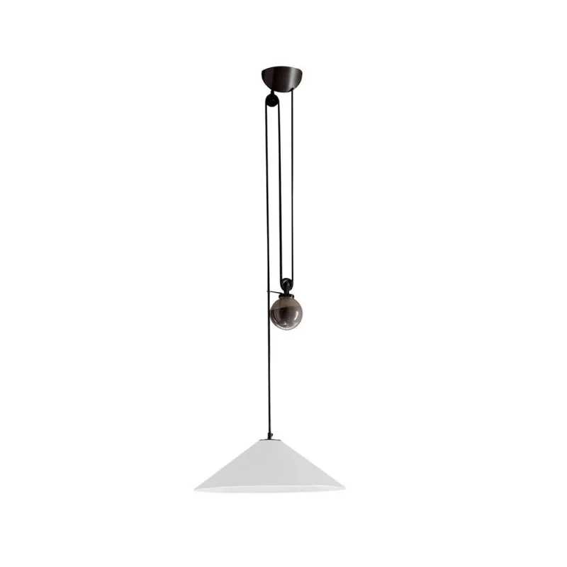 Artemide Aggregato Saliscendi suspension large white cone Artemide Aggregato Saliscendi suspension large white cone