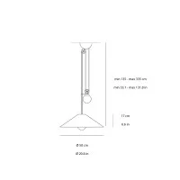 Artemide Aggregato Saliscendi suspension large white cone