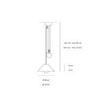 Artemide Aggregato Saliscendi suspension metal small cone