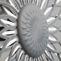 Flos Skynest S Woven Fabric Suspension LED Lamp by Marcel Wanders Flos Skynest S Woven Fabric Suspension LED Lamp by Marcel Wanders