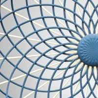 Flos Skynest S Woven Fabric Suspension LED Lamp by Marcel Wanders Flos Skynest S Woven Fabric Suspension LED Lamp by Marcel Wanders