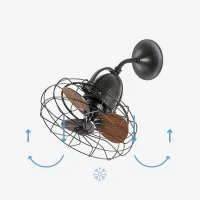 Faro Keiki S ventilatore soffitto e parete 3 velocità