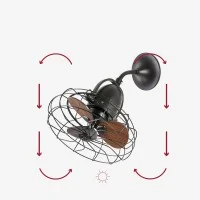 Faro Keiki S ventilatore soffitto e parete 3 velocità