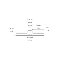 Faro Luzon ventilatore da soffitto 3 velocità