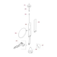 Flos suspension cable for OK lamp